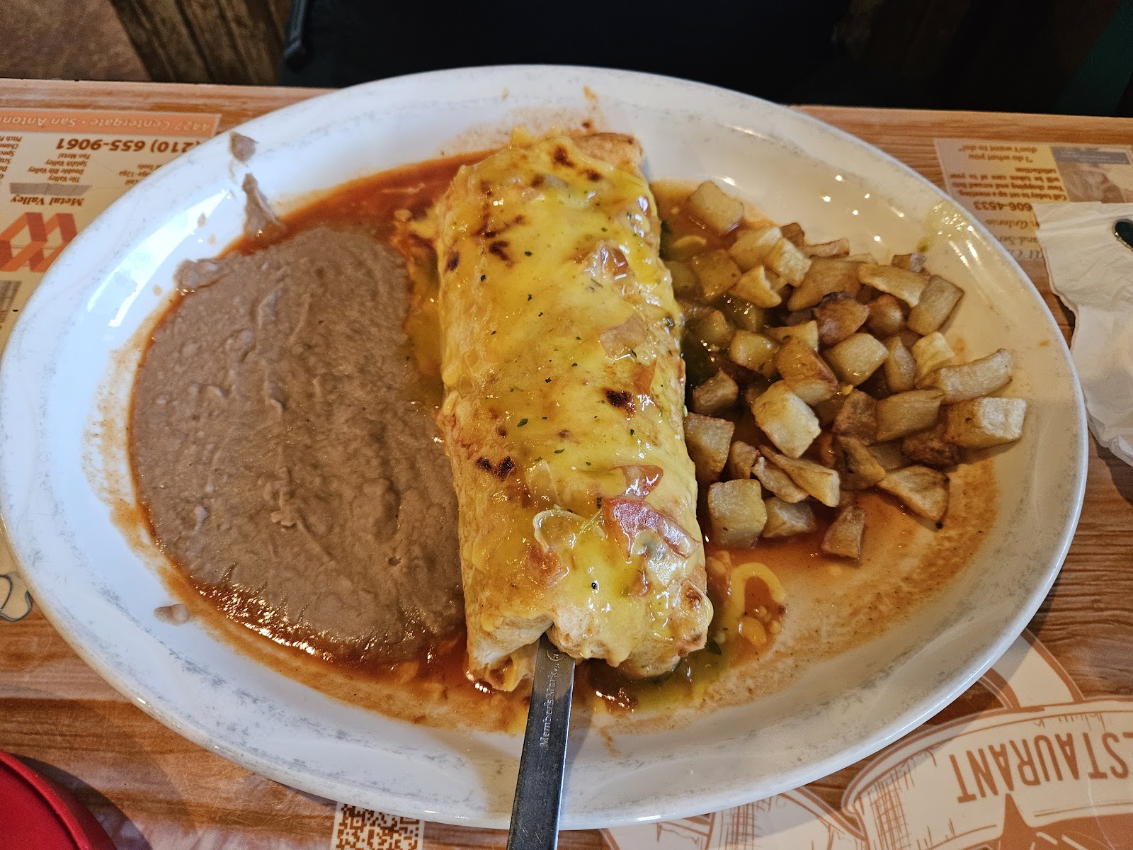 Enchiladas plate at Los Generales